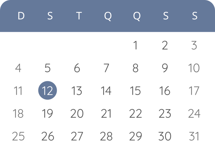 Calendário - out de 2026
